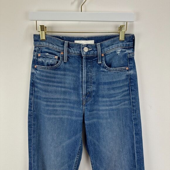 Mother Superior The Tomcat Jeans Blue Playing with Scissors Ankle Straight US 25 - Picture 5 of 16